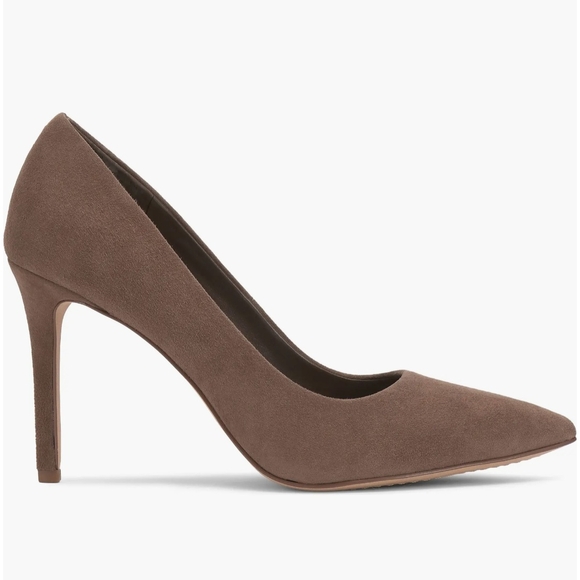 NIB! Vince Camuto Brown Suede Heels - Rootbeer /vc-Kamerna 10M - Picture 3 of 8